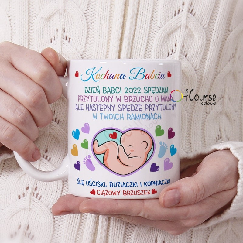  Gift For Expecting Grandma, I'll Be Snuggled Up In Mummy's Tummy..., Grandmother To Be Mug, pregnancy announcement